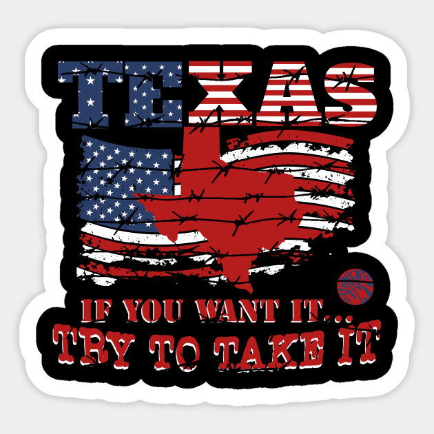 American Flag Texas Gift Idea Civil War Sticker by anarchyunion